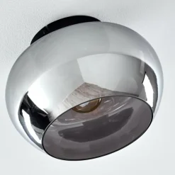 Plafonnier Molloy Chrome, Fumé, 1 lumière