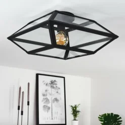 Plafonnier Moraira Noir, 1 lumière