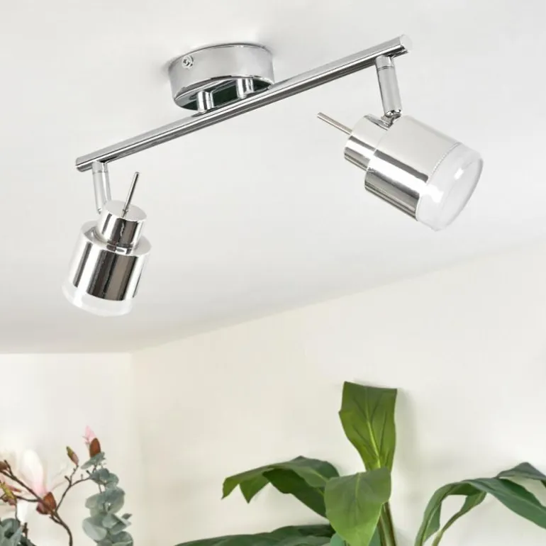 Plafonnier Morges LED Chrome, 2 lumières