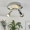Plafonnier Morges LED Chrome, Nickel mat, 2 lumières