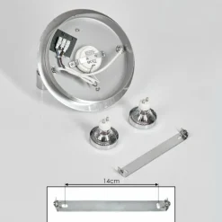 Plafonnier Morges LED Chrome, Nickel mat, 2 lumières