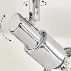 Plafonnier Morges LED Chrome, Nickel mat, 2 lumières