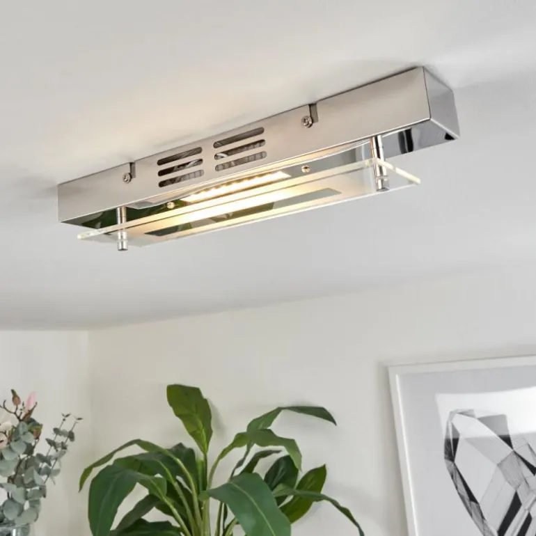 Plafonnier Morges LED Chrome, 1 lumière