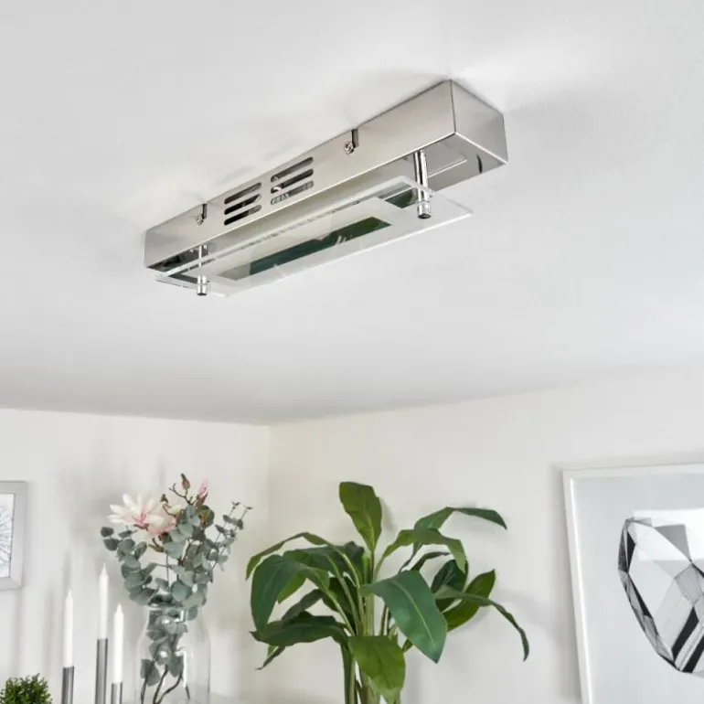 Plafonnier Morges LED Chrome, 1 lumière