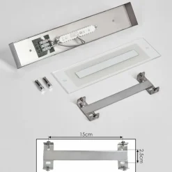 Plafonnier Morges LED Chrome, 1 lumière