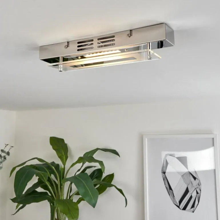 Plafonnier Morges LED Chrome, 1 lumière