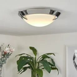 Plafonnier Morges LED Chrome, 1 lumière