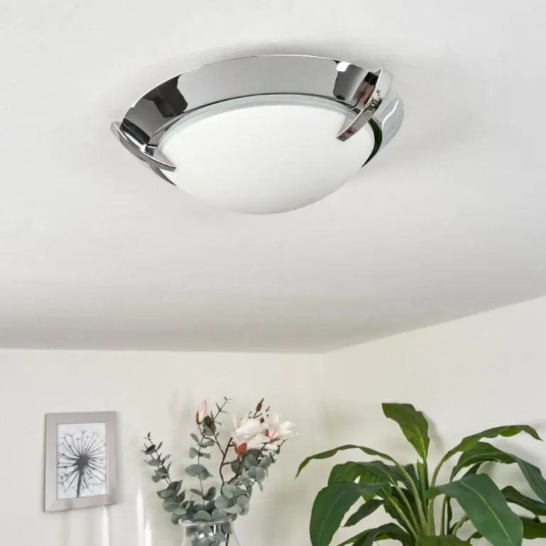Plafonnier Morges LED Chrome, 1 lumière