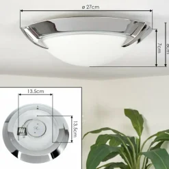 Plafonnier Morges LED Chrome, 1 lumière