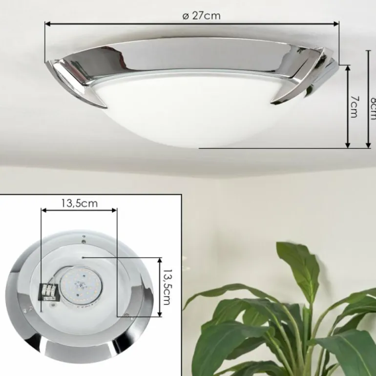 Plafonnier Morges LED Chrome, 1 lumière