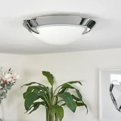 Plafonnier Morges LED Chrome, 1 lumière
