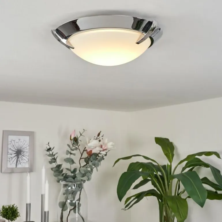 Plafonnier Morges LED Chrome, 1 lumière