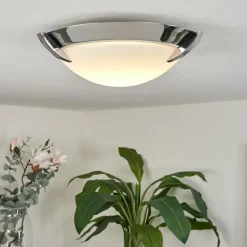 Plafonnier Morges LED Chrome, 1 lumière