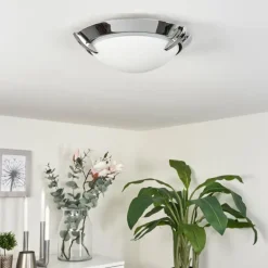 Plafonnier Morges LED Chrome, 1 lumière