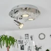 Plafonnier Morges LED Chrome, Blanc, 3 lumières