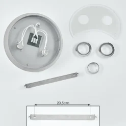 Plafonnier Morges LED Chrome, Blanc, 3 lumières