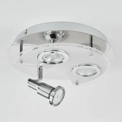 Plafonnier Morges LED Chrome, Blanc, 3 lumières