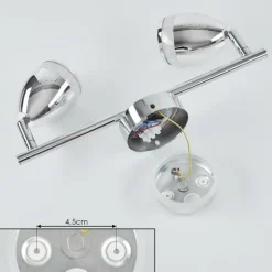 Plafonnier Morges LED Chrome, 2 lumières