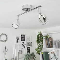 Plafonnier Morges LED Chrome, 2 lumières