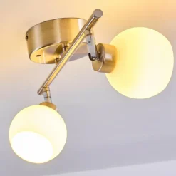 Plafonnier Motala LED Nickel mat, 2 lumières, Télécommandes, Changeur de couleurs