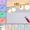Plafonnier Motala LED Nickel mat, 4 lumières, Télécommandes, Changeur de couleurs