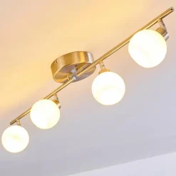 Plafonnier Motala LED Nickel mat, 4 lumières, Télécommandes, Changeur de couleurs