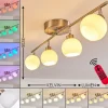 Plafonnier Motala LED Nickel mat, 4 lumières, Télécommandes, Changeur de couleurs