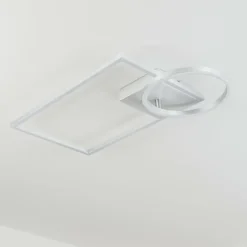 Plafonnier Moya LED Argenté, Blanc, 1 lumière