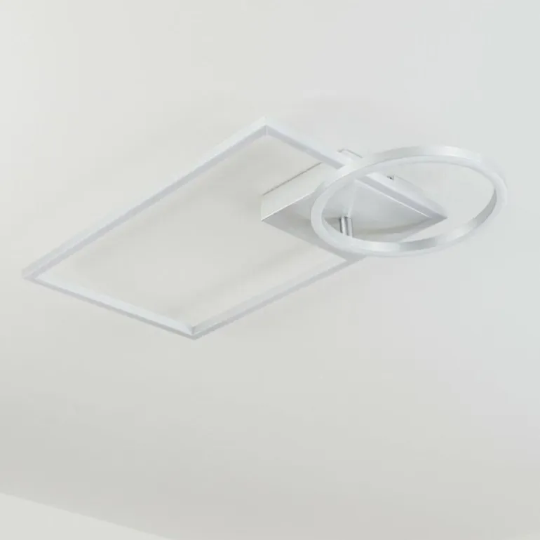 Plafonnier Moya LED Argenté, Blanc, 1 lumière