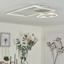 Plafonnier Moya LED Argenté, Blanc, 1 lumière