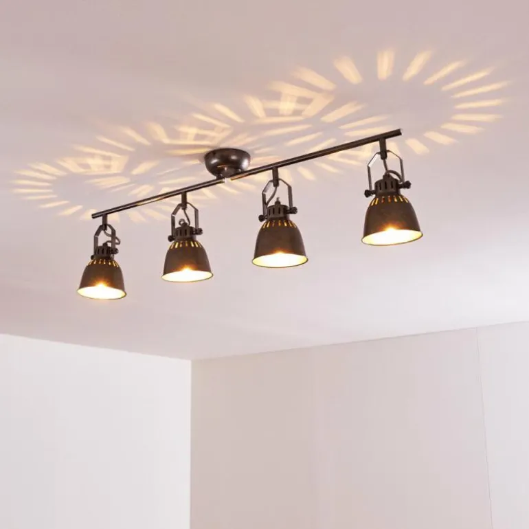 Plafonnier Nanlia Gris, Argenté, 4 lumières