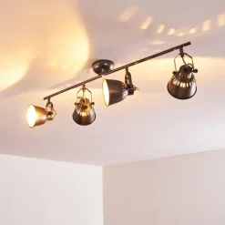 Plafonnier Nanlia Gris, Argenté, 4 lumières