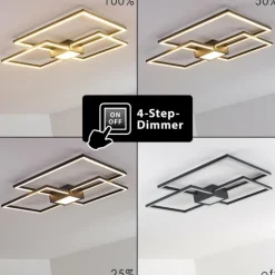 Plafonnier Narpes LED Anthracite, 1 lumière