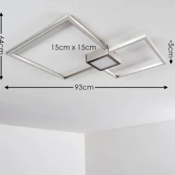 Plafonnier Narpes LED Nickel mat, 1 lumière