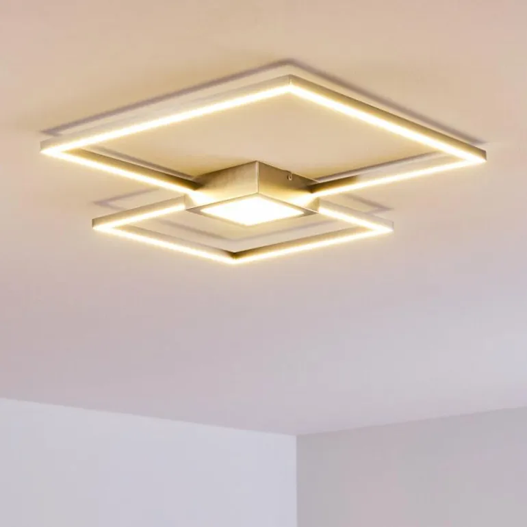 Plafonnier Narpes LED Nickel mat, 1 lumière