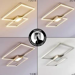 Plafonnier Narpes LED Nickel mat, 1 lumière