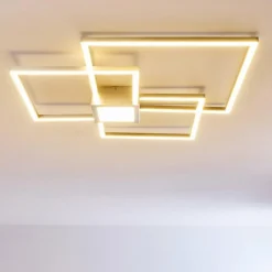 Plafonnier Narpes LED Nickel mat, 1 lumière
