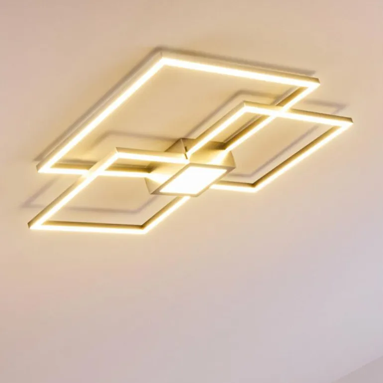 Plafonnier Narpes LED Nickel mat, 1 lumière
