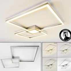 Plafonnier Narpes LED Nickel mat, 1 lumière