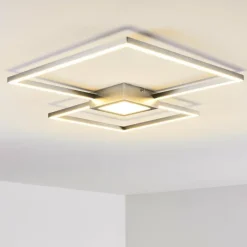 Plafonnier Narpes LED Nickel mat, 1 lumière