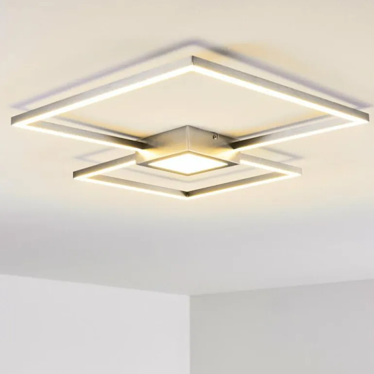 Plafonnier Narpes LED Nickel mat, 1 lumière