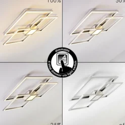 Plafonnier Narpes LED Nickel mat, 1 lumière