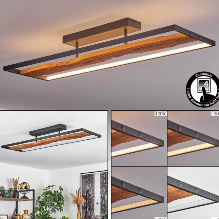 Plafonnier Nevogilde LED Écru, Noir, 1 lumière