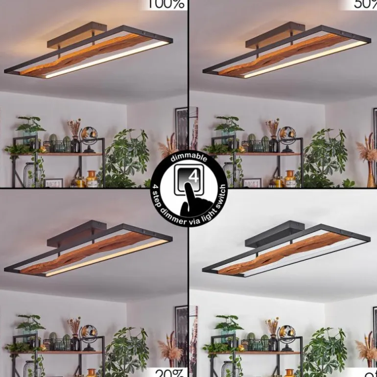 Plafonnier Nevogilde LED Écru, Noir, 1 lumière