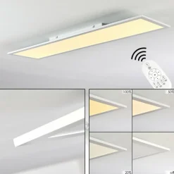 Plafonnier Nexo LED Blanc, 1 lumière, Télécommandes