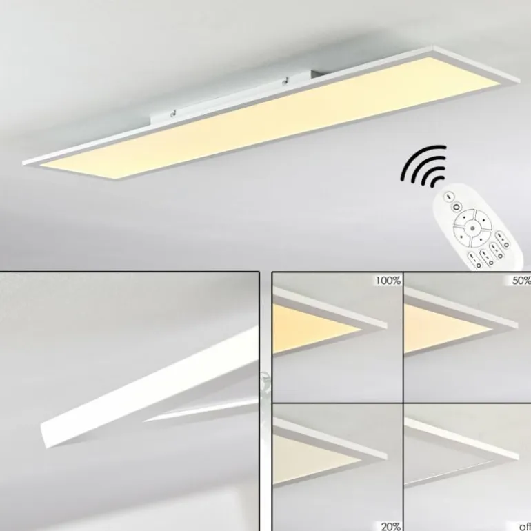 Plafonnier Nexo LED Blanc, 1 lumière, Télécommandes