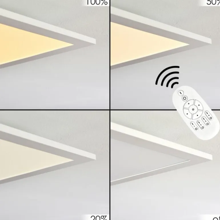 Plafonnier Nexo LED Blanc, 1 lumière, Télécommandes