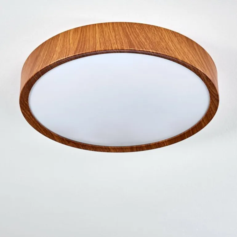 Plafonnier Nexo LED Bois foncé, 1 lumière