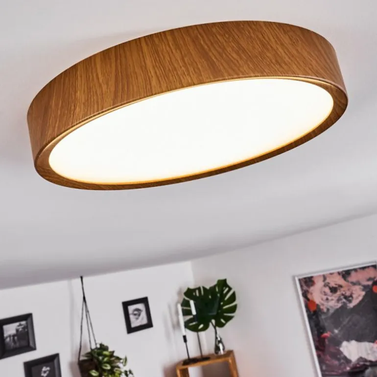 Plafonnier Nexo LED Bois foncé, 1 lumière