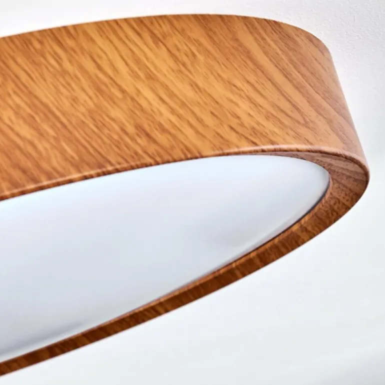 Plafonnier Nexo LED Couleur bois, Blanc, 1 lumière